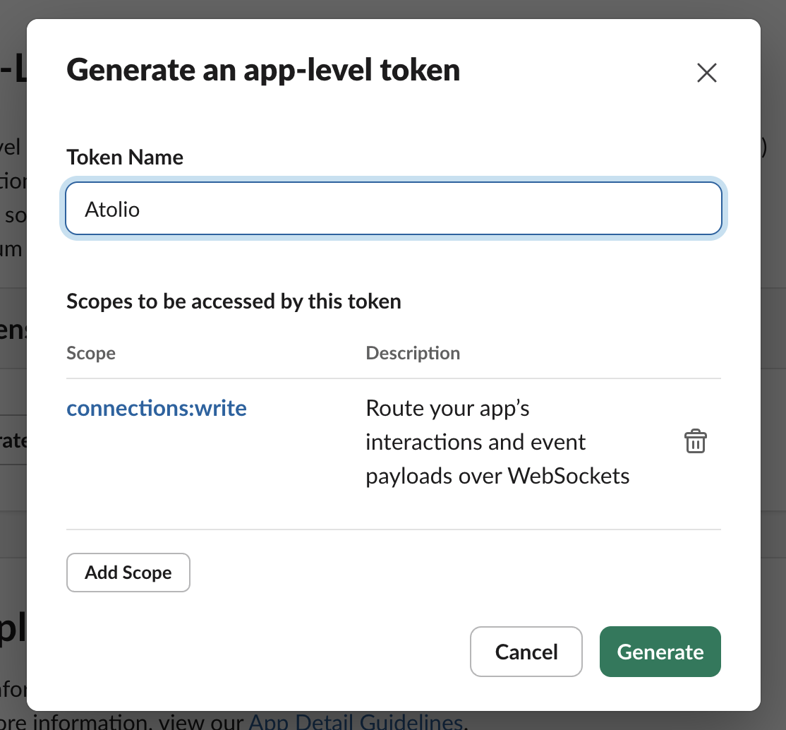 Slack App-level Token